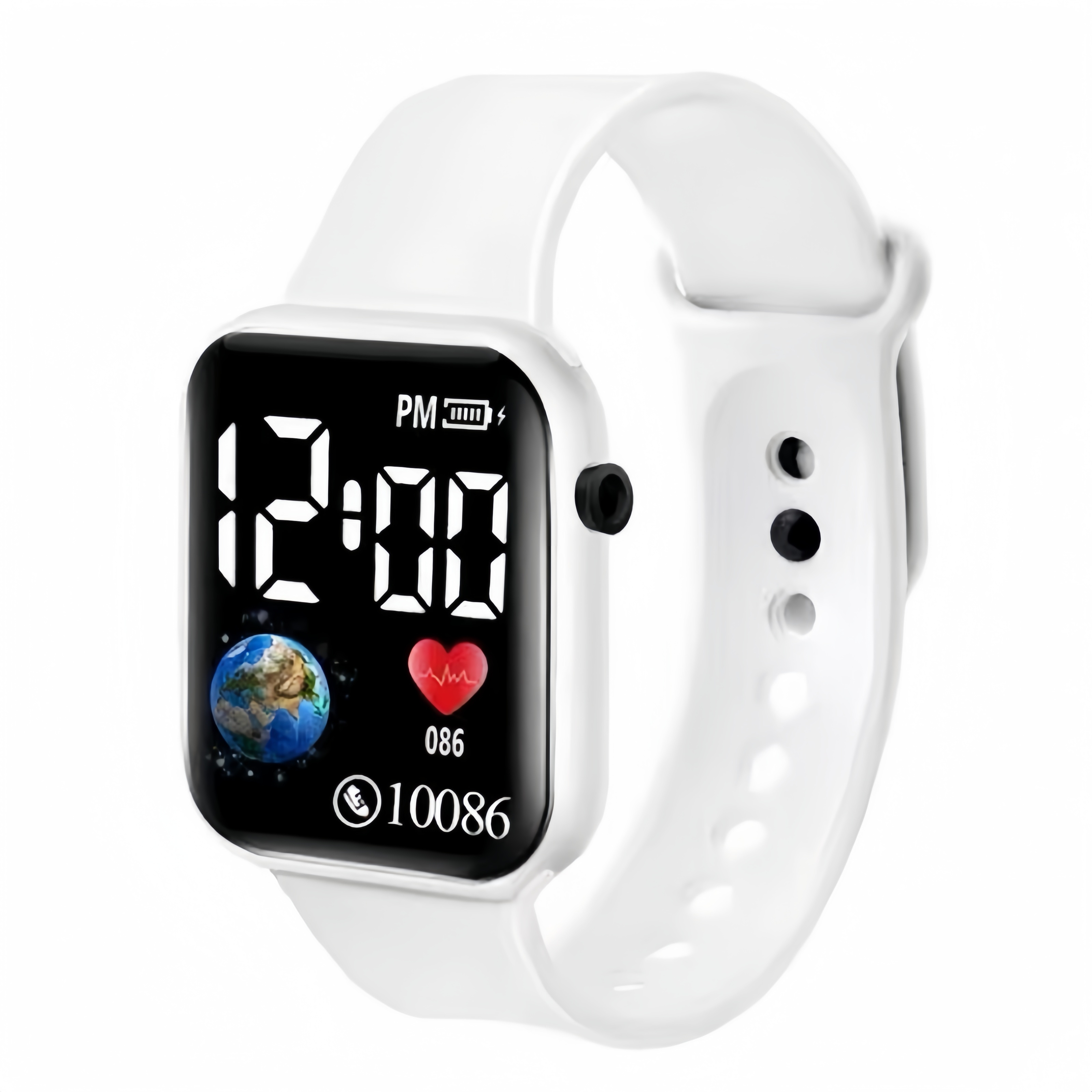 Black White LED Digital Wrist  - Men Accessories For Wrist ulasan dan harga
