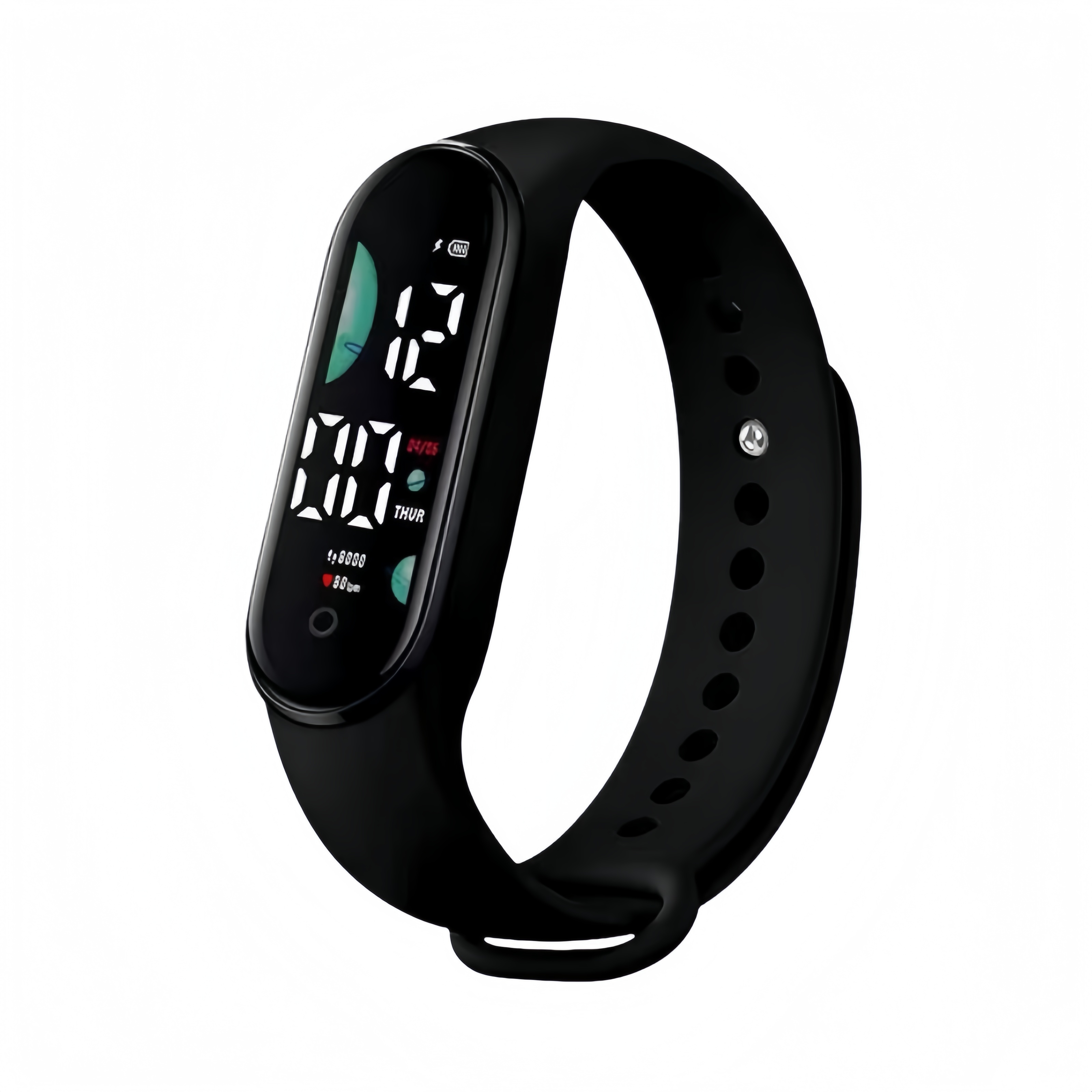 Black White LED Digital Wrist  - Men Accessories For Wrist ulasan dan harga