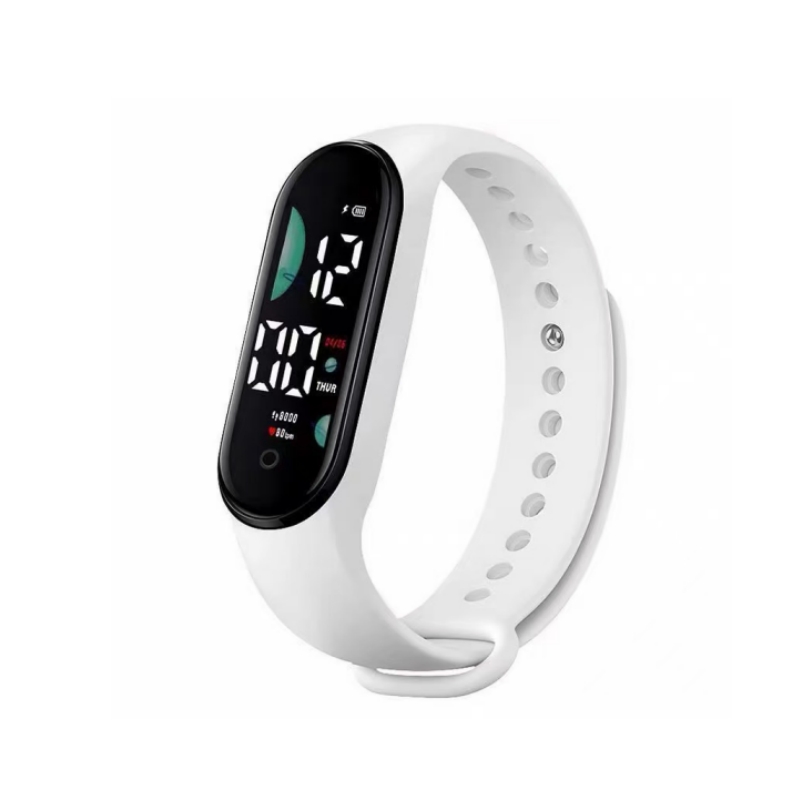 Black White LED Digital Wrist  - Men Accessories For Wrist ulasan dan harga