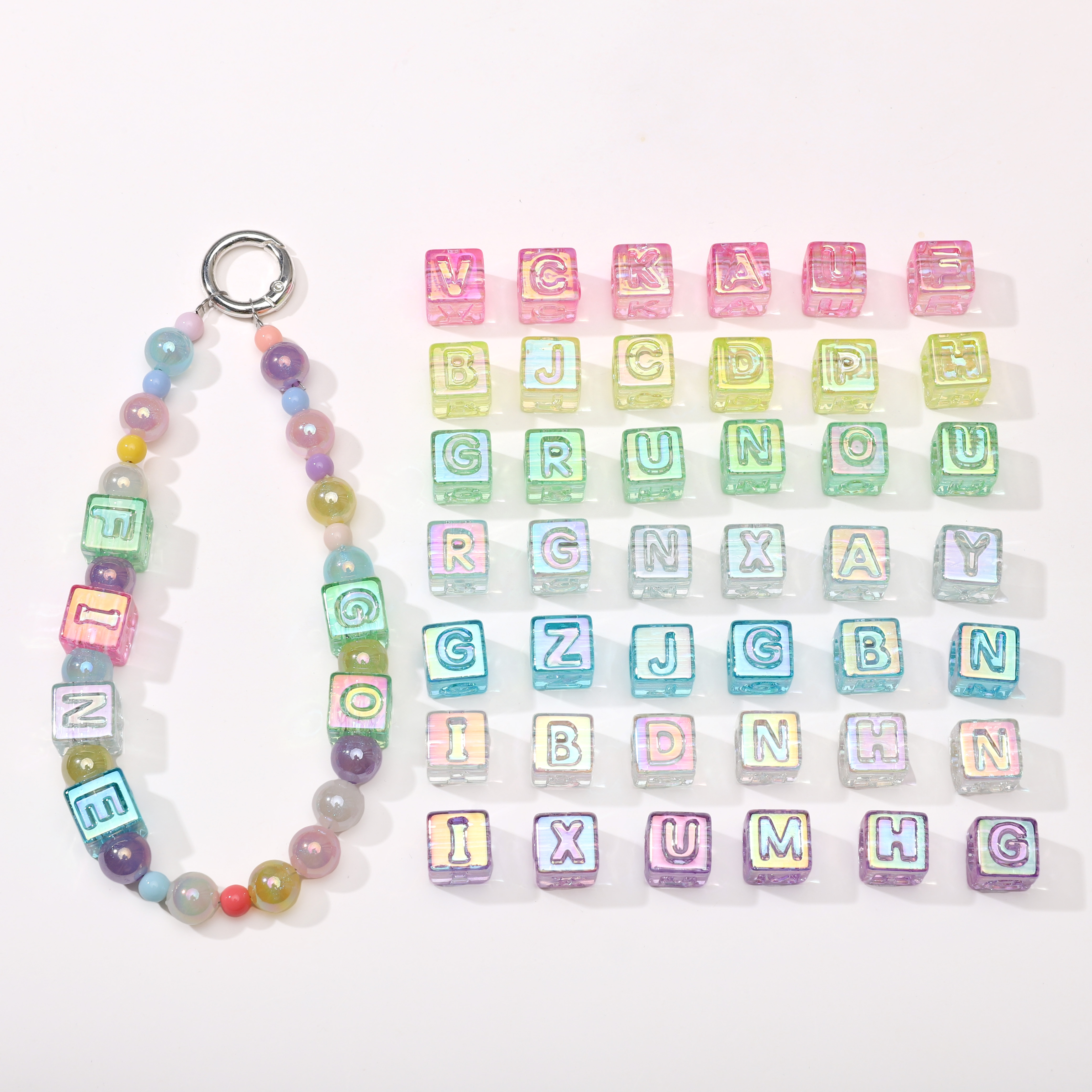 10Pcs beading Colorful Clear L - Men'S Accessories Jewelry Bracelet ulasan dan harga