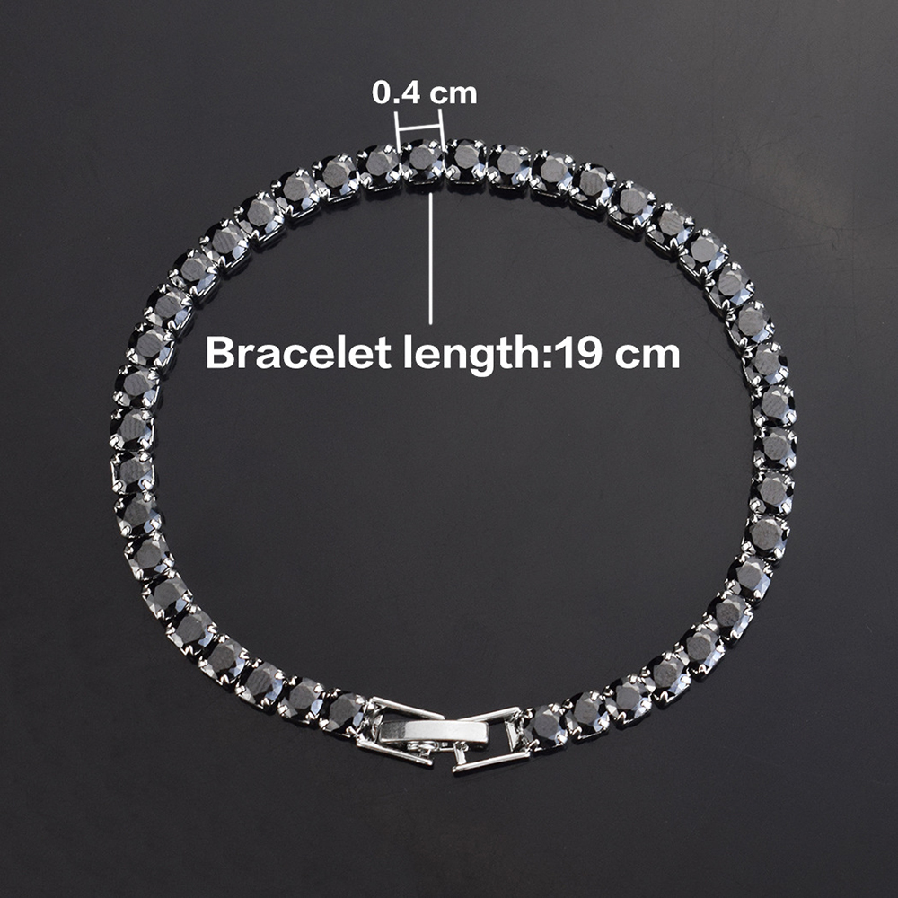 4mm Micro-inlaid Zircon Tennis - Men'S Accessories Jewelry Bracelet ulasan dan harga