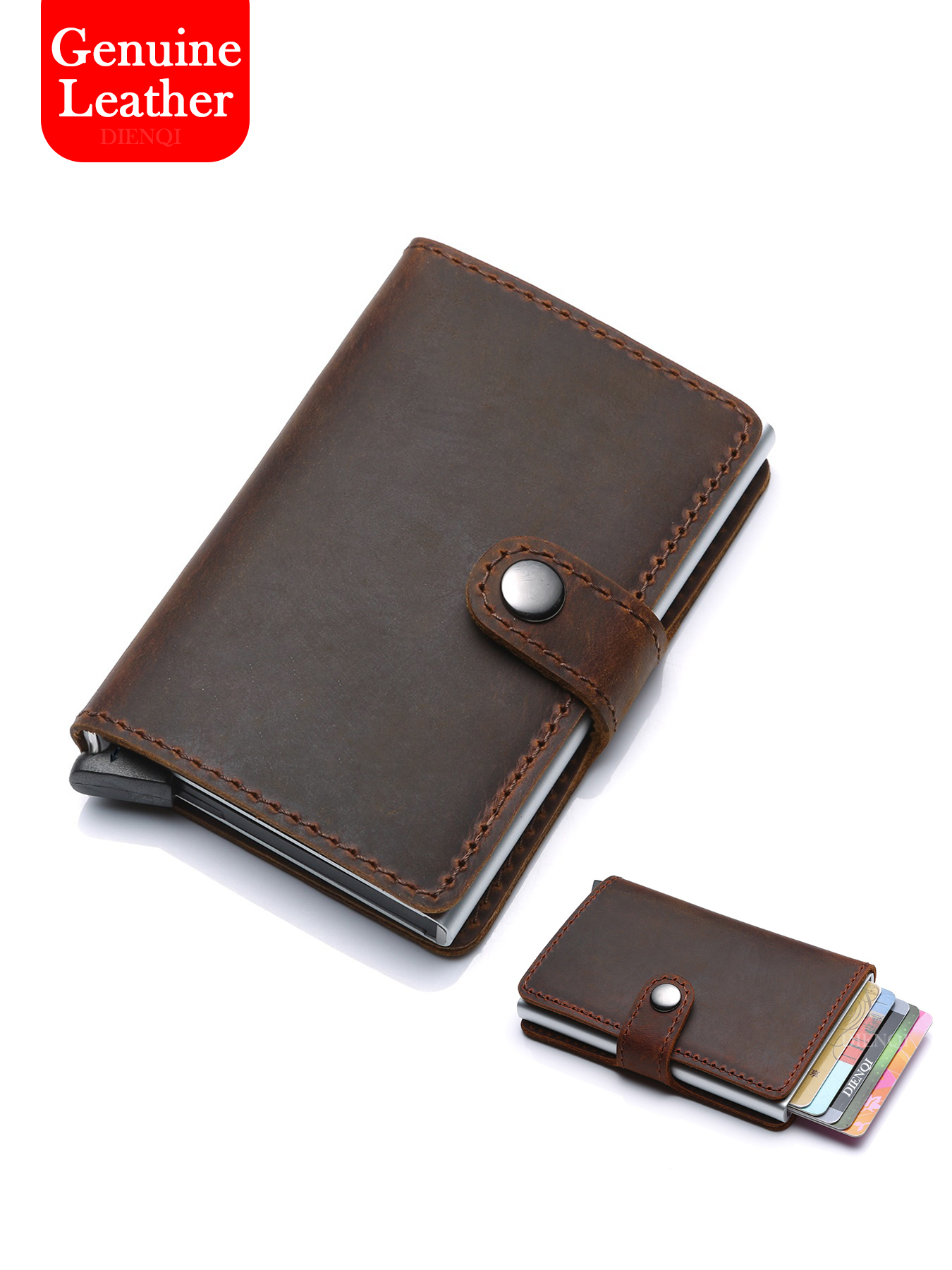 Real Leather Mens Wallet Money - Money Clip Slim ulasan dan harga