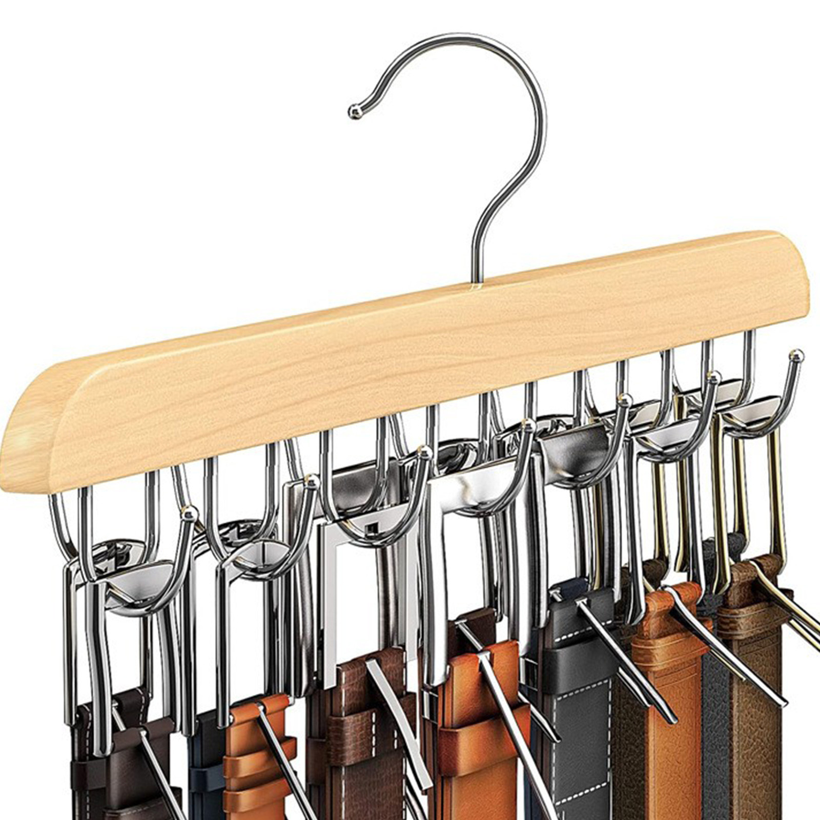 Wooden Belt Rack Women Storage - Men'S Accessories Wardrobe ulasan dan harga