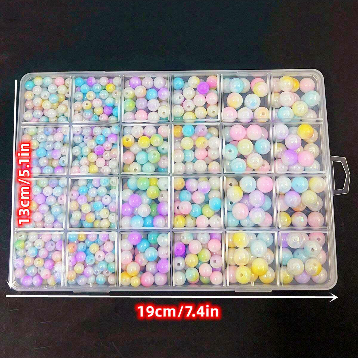 800pcs/24 grid set box 6mm/8mm - Men'S Accessories Jewelry Bracelet ulasan dan harga