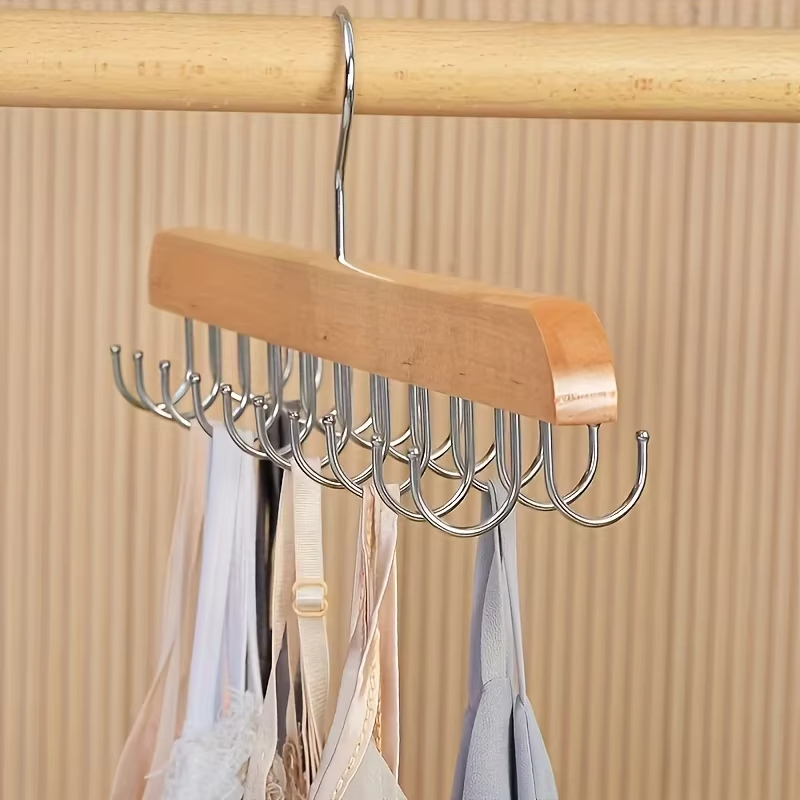 Wooden Tie Hangers Belt Rack W - Men'S Accessories Wardrobe ulasan dan harga
