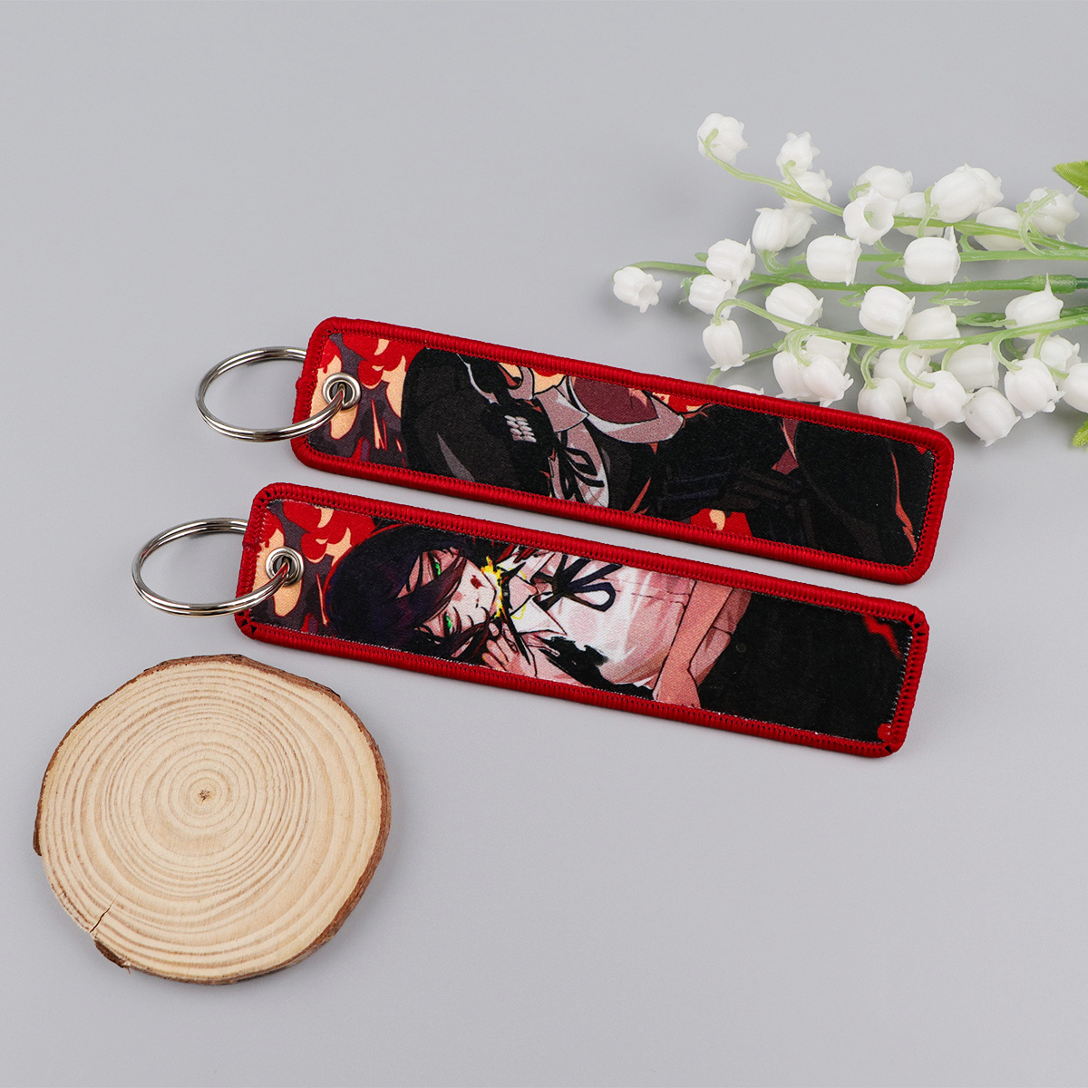 Anime Girls Embroidery Key Fob - Men Accessories Bag ulasan dan harga