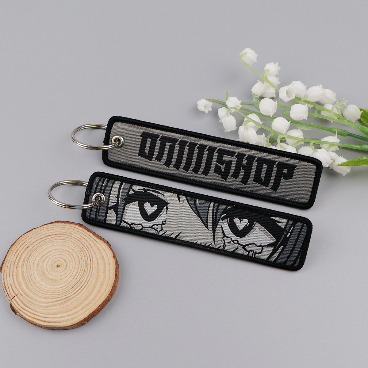 Anime Girls Embroidery Key Fob - Men Accessories Bag ulasan dan harga