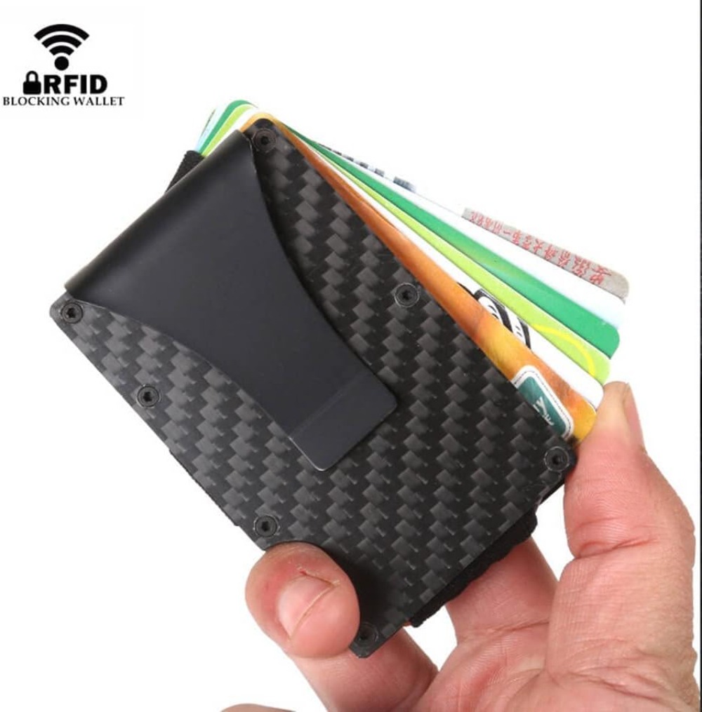 Slim Carbon Fiber RFID Blockin - Money Clip Slim ulasan dan harga