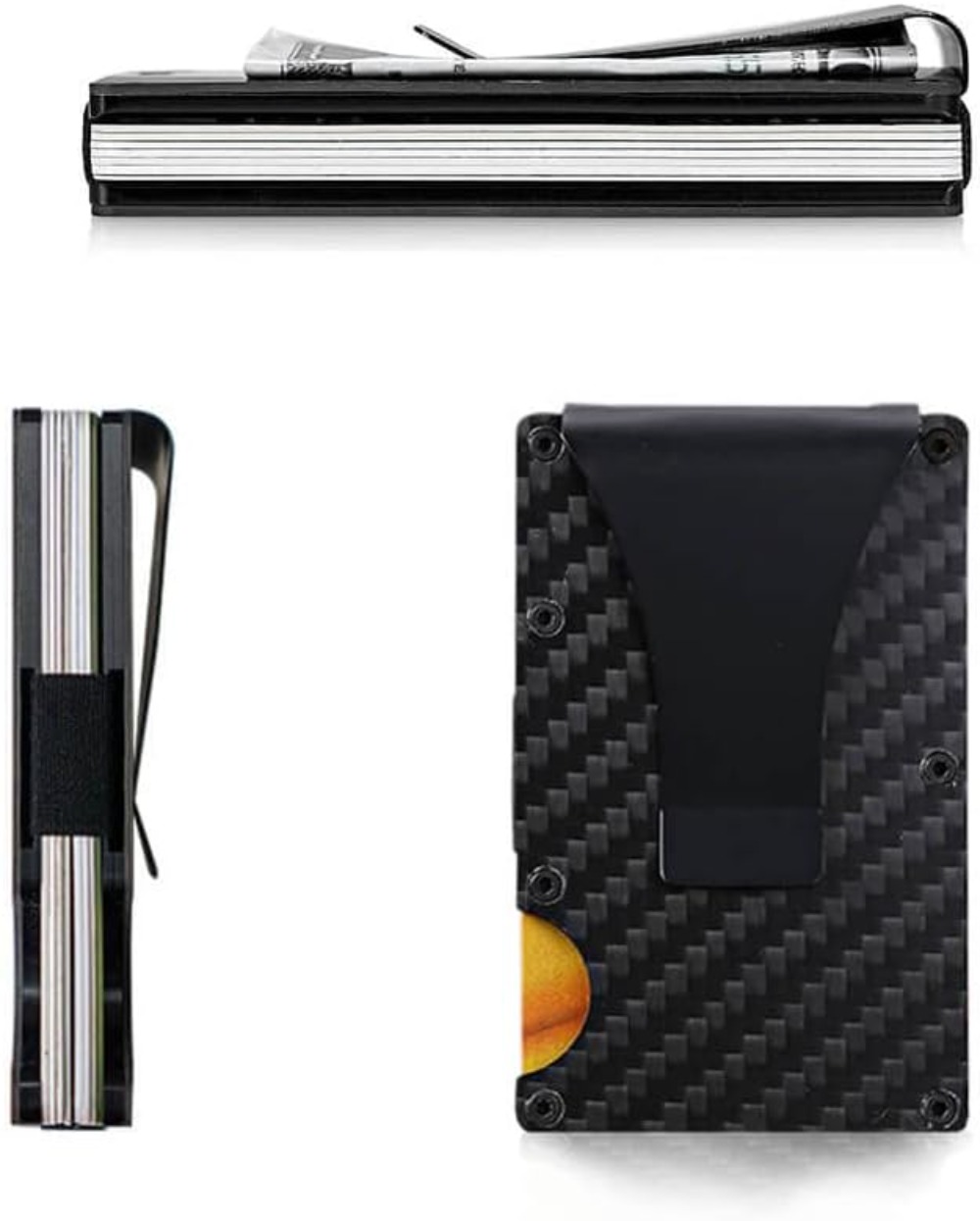 Slim Carbon Fiber RFID Blockin - Money Clip Slim ulasan dan harga
