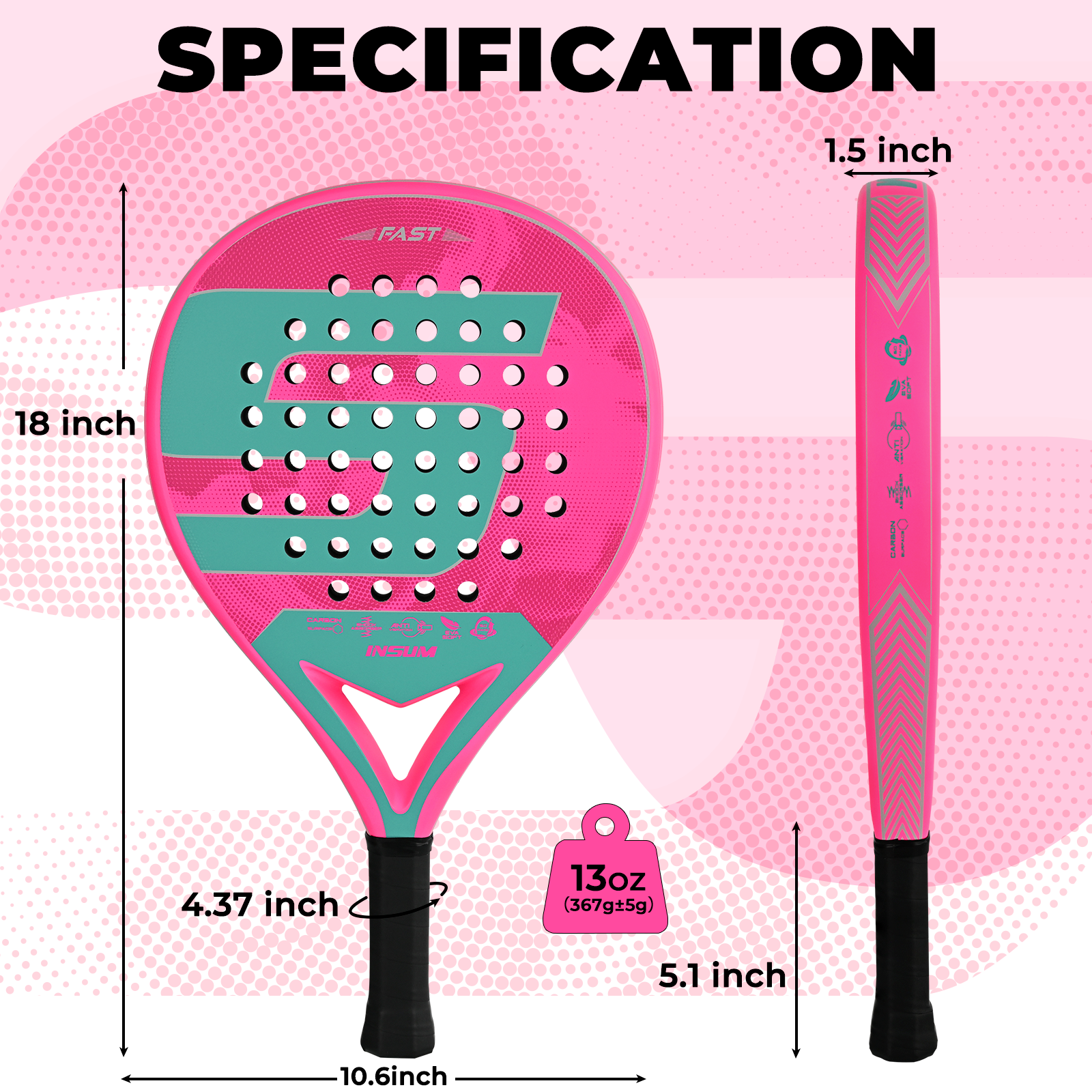 Padel Racket Full Carbon Padel - Men Accessories Tips ulasan dan harga