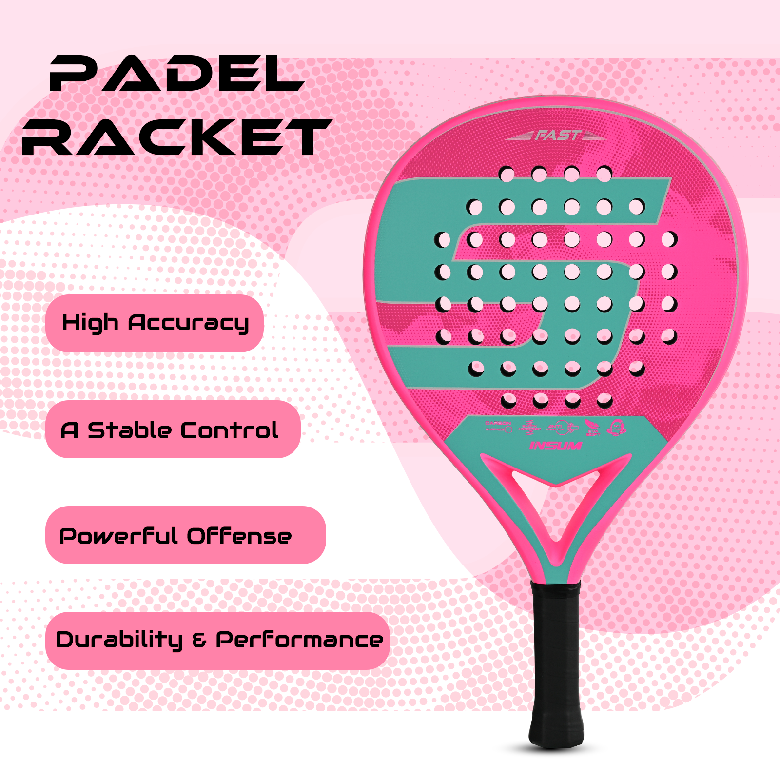 Padel Racket Full Carbon Padel - Men Accessories Tips ulasan dan harga
