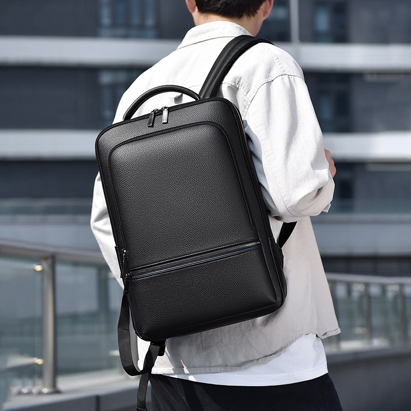 PU Leather Men's Backpack USB  - Men Accessories Bag ulasan dan harga