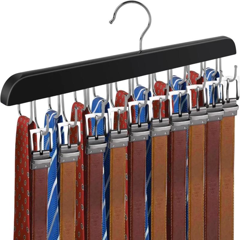 Wooden Belt Rack Women Storage - Men'S Accessories Wardrobe ulasan dan harga