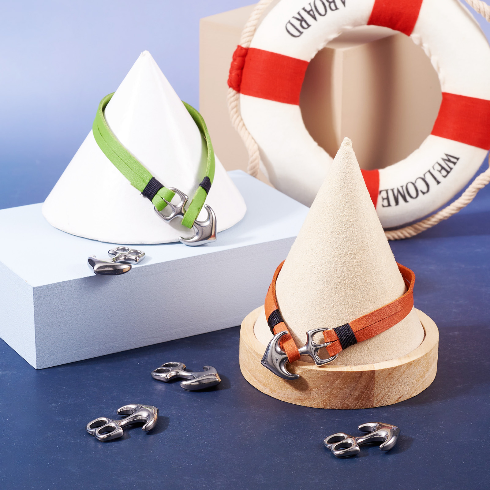 5pcs Anchor Hook Clasps 304 St - Men'S Accessories Jewelry Bracelet ulasan dan harga