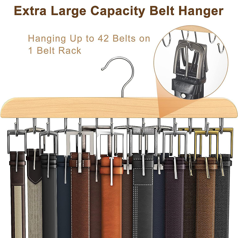 Wooden Belt Rack Women Storage - Men'S Accessories Wardrobe ulasan dan harga