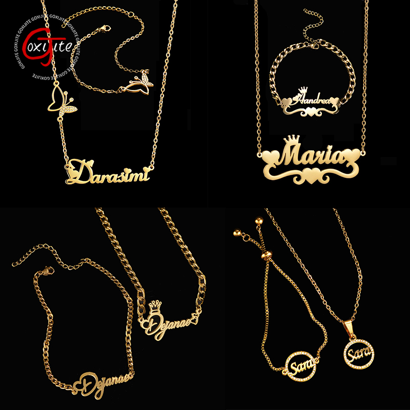 Goxijite Customize Name Neckla - Men'S Accessories Jewelry Bracelet ulasan dan harga