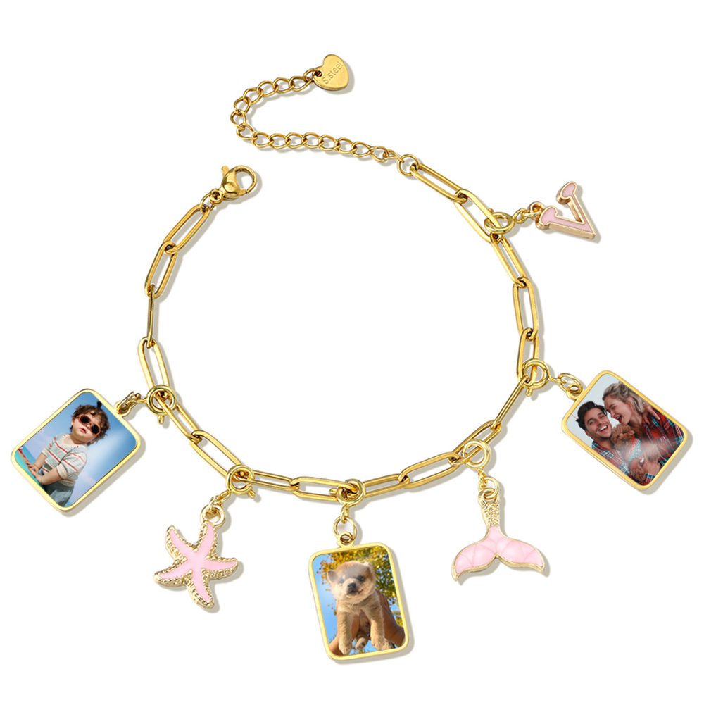 Customized Photo Letter Flag P - Men'S Accessories Jewelry Bracelet ulasan dan harga