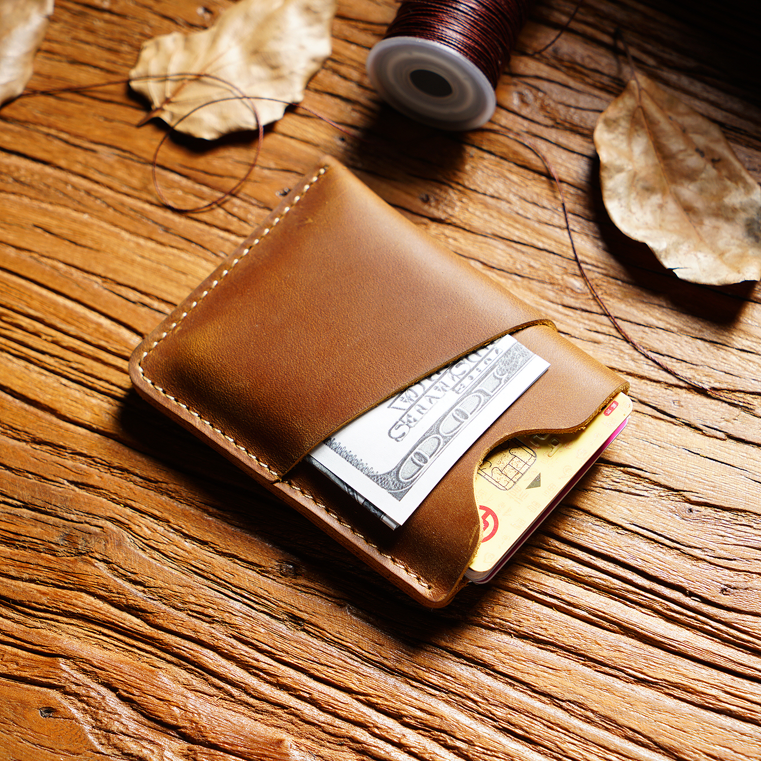 Original Handmade Top-Grain Le - Money Clip Slim ulasan dan harga
