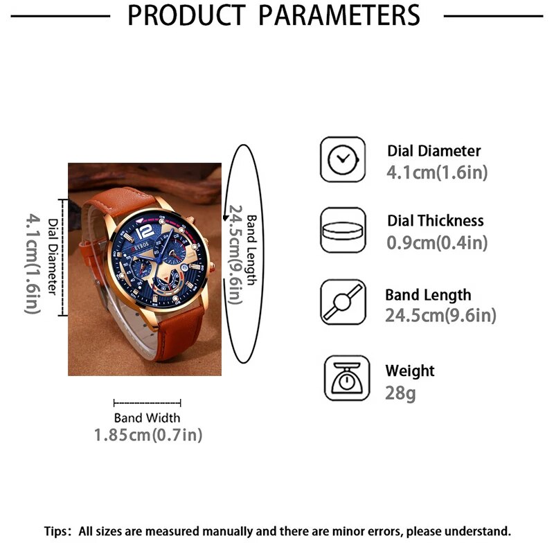 2PCS Set Fashion Mens Calendar - Men Accessories For Wrist ulasan dan harga