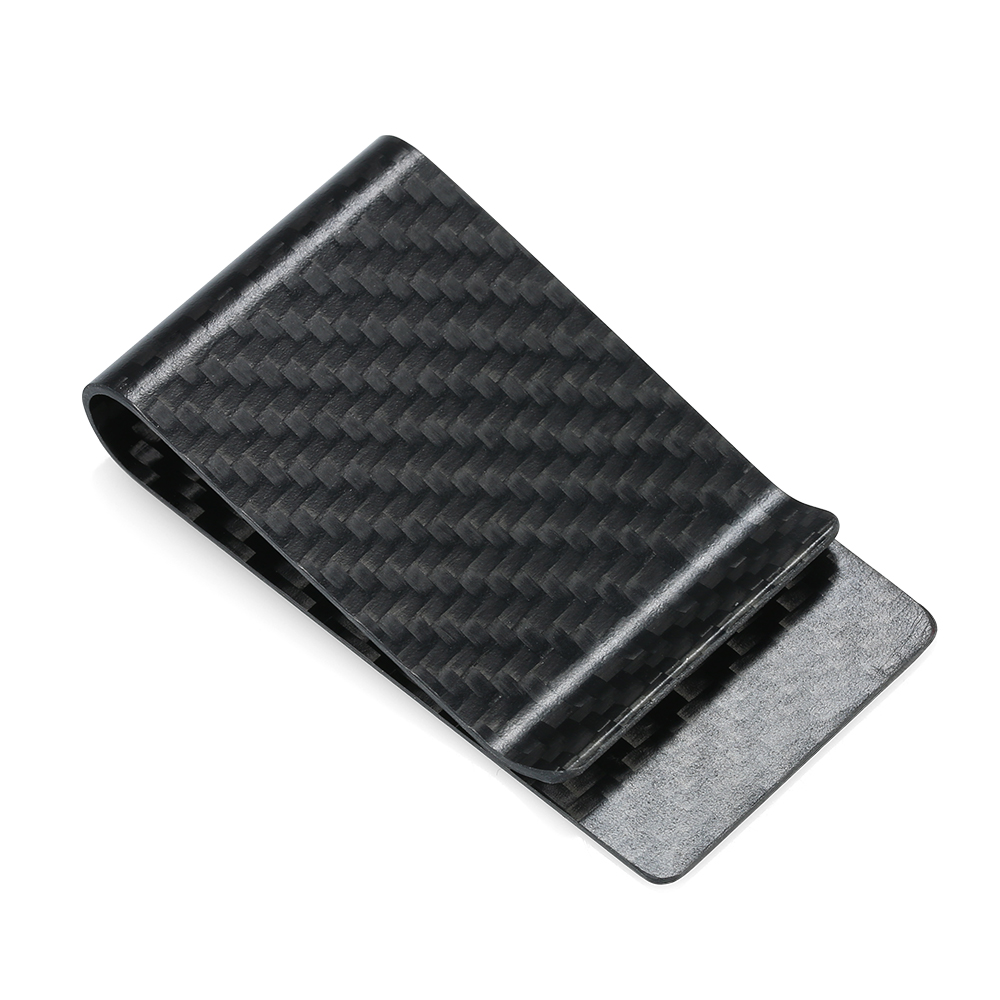 Black Carbon Fiber Wallet Mone - Money Clip Slim ulasan dan harga