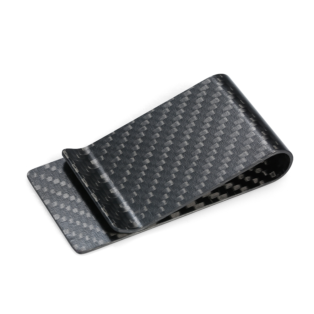Black Carbon Fiber Wallet Mone - Money Clip Slim ulasan dan harga