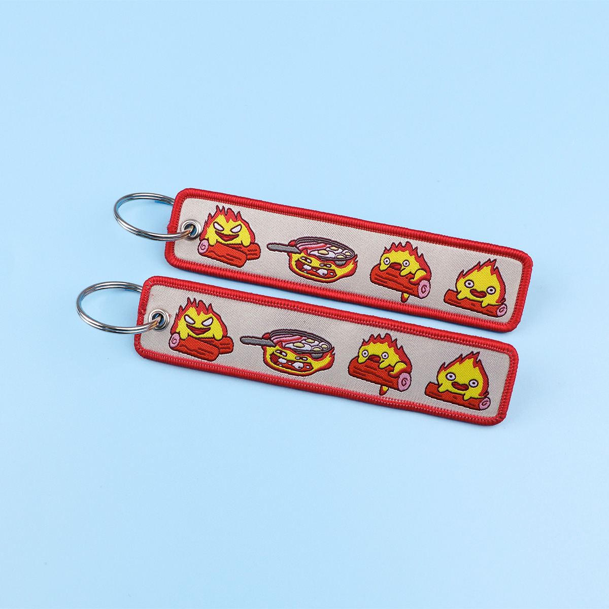 Anime Fire Embroidery Key Fobs - Men Accessories Bag ulasan dan harga