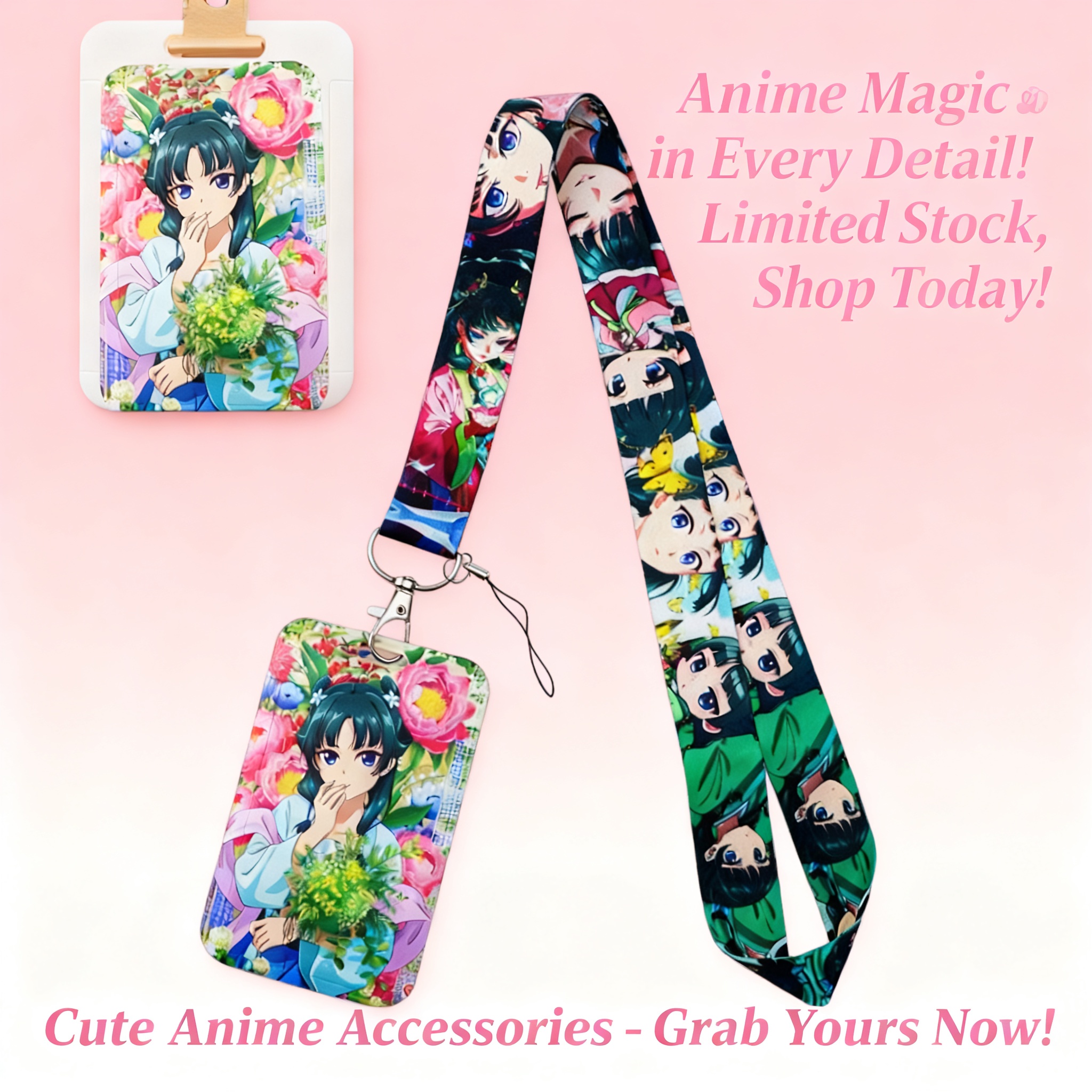 Cute Anime Girl Lanyard Neck S - Men Accessories Bag ulasan dan harga