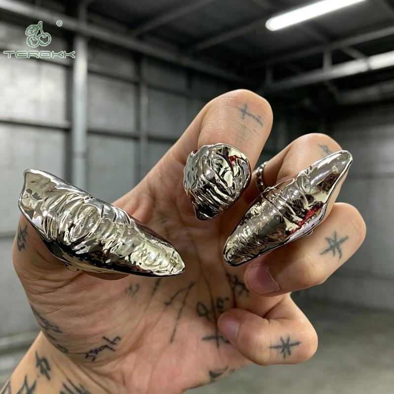 Punk Metallic Claw Nail Rings  - Men Accessories Tips ulasan dan harga