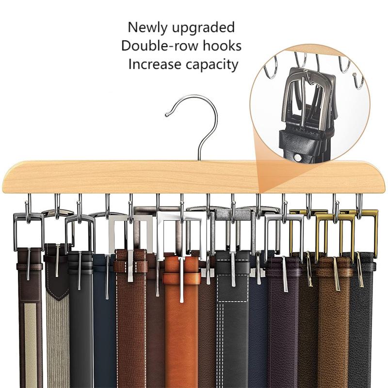 Wooden Belt Rack Women Storage - Men'S Accessories Wardrobe ulasan dan harga