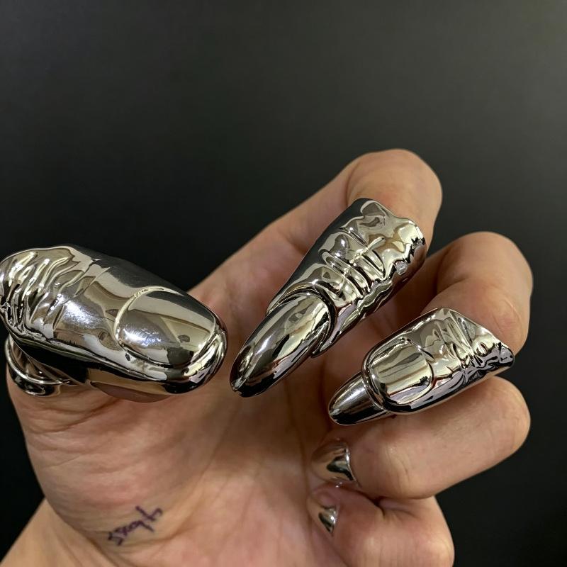 Punk Metallic Claw Nail Rings  - Men Accessories Tips ulasan dan harga