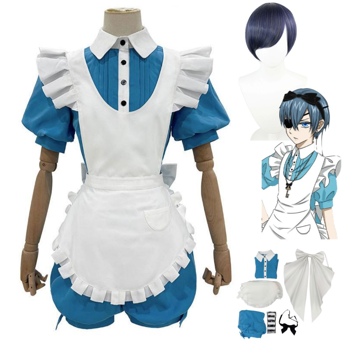 Anime Ciel Phantomhive Smile C - Men'S Accessories With Suits ulasan dan harga
