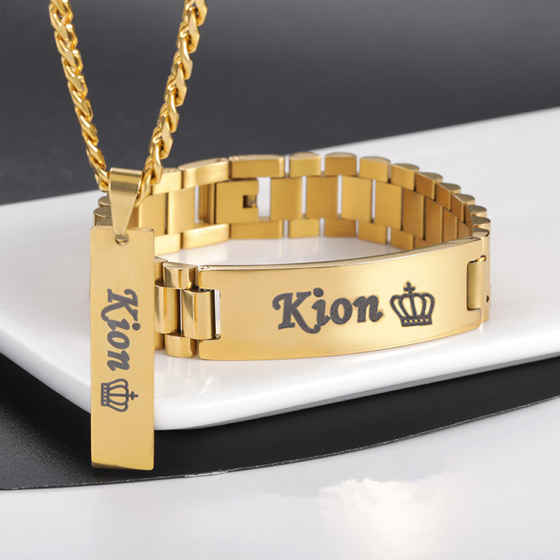 Custom Men Name Necklace Big B - Men'S Accessories Jewelry Bracelet ulasan dan harga