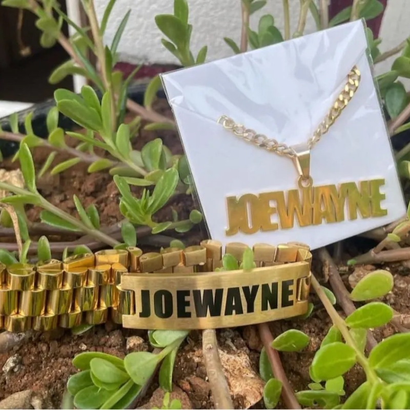 Custom Men Name Necklace Big B - Men'S Accessories Jewelry Bracelet ulasan dan harga