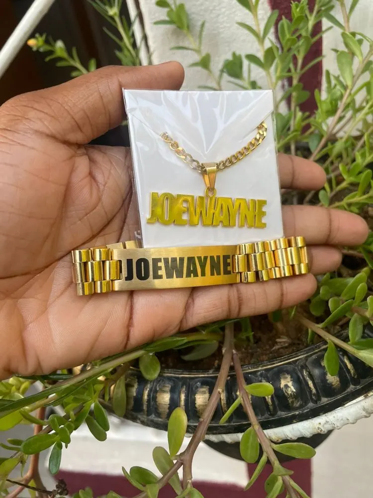Custom Men Name Necklace Big B - Men'S Accessories Jewelry Bracelet ulasan dan harga