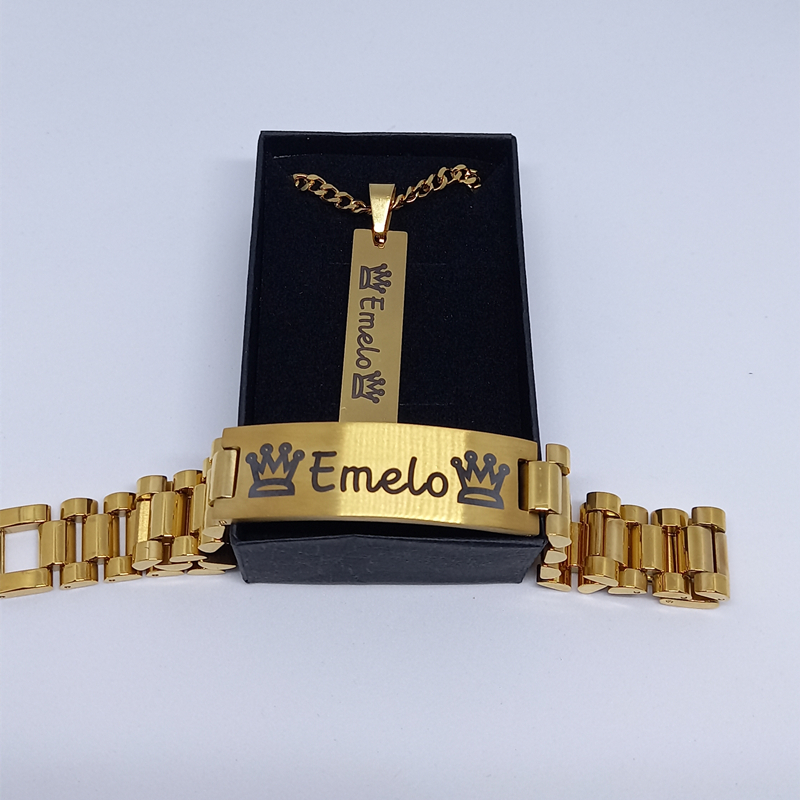 Custom Men Name Necklace Big B - Men'S Accessories Jewelry Bracelet ulasan dan harga