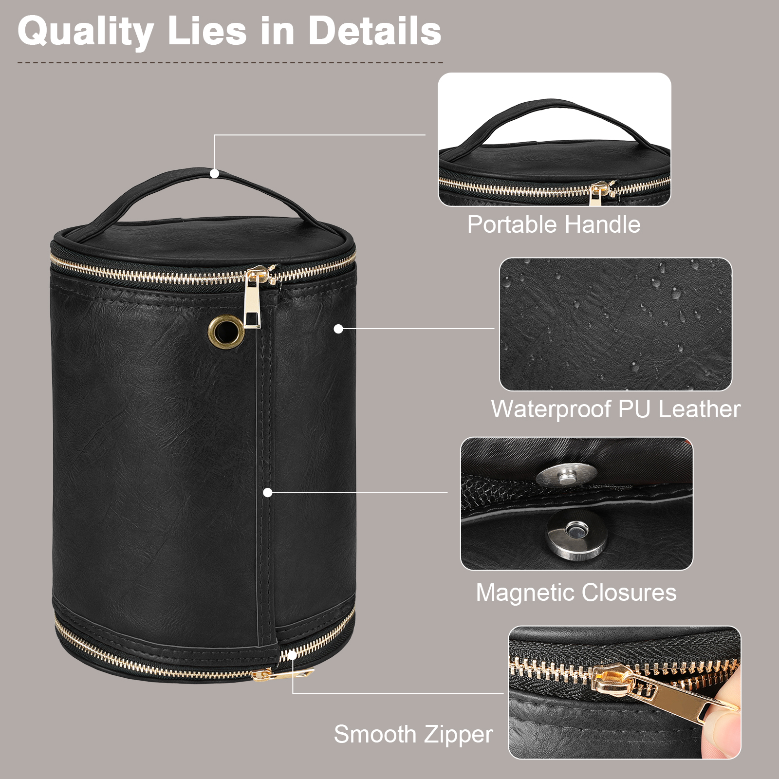 Luxspire Leather Toiletry Bag  - Men'S Accessories Wardrobe ulasan dan harga