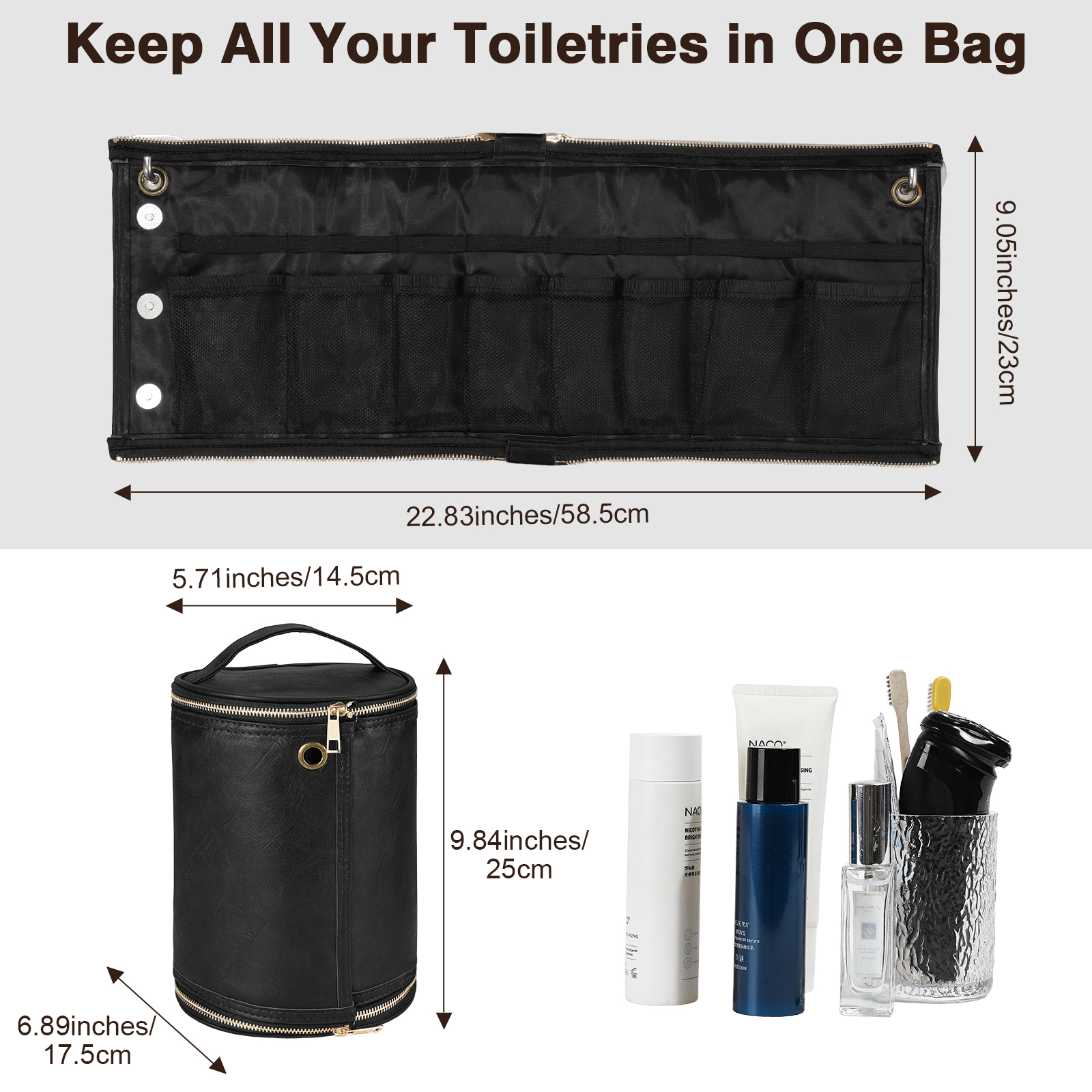 Luxspire Leather Toiletry Bag  - Men'S Accessories Wardrobe ulasan dan harga