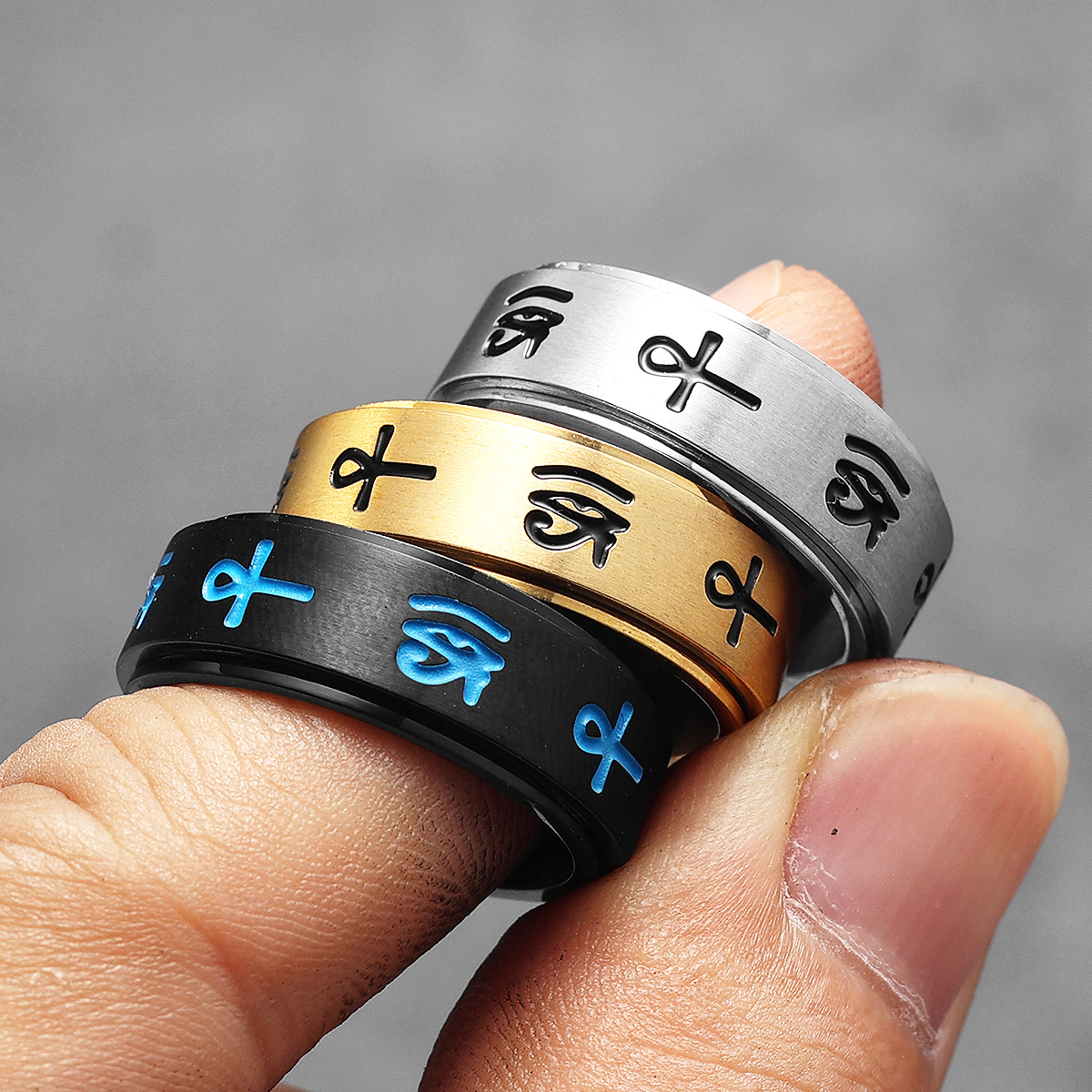 Egypt Eye of Horus Men Rings S - Men'S Accessories Jewelry Egypt ulasan dan harga