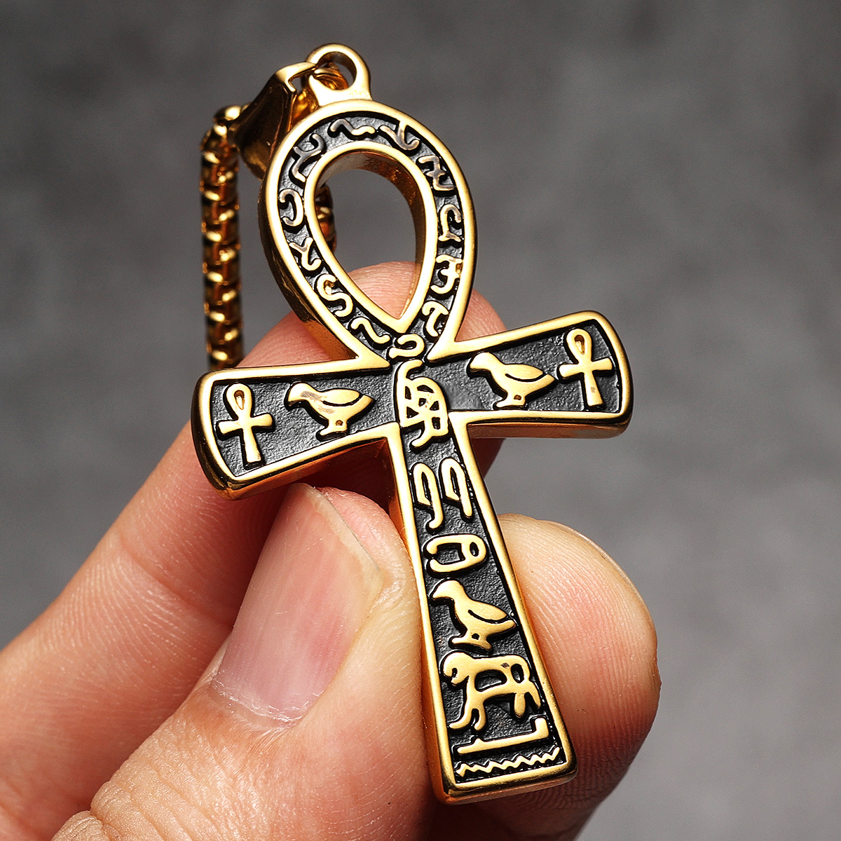 Egypt Cross Men Necklaces Stai - Men'S Accessories Jewelry Egypt ulasan dan harga