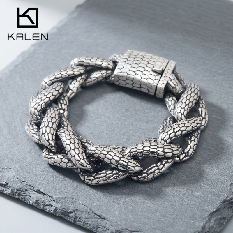 Kalen Snake Skin Cuban Link Me - Men Accessories Bd ulasan dan harga